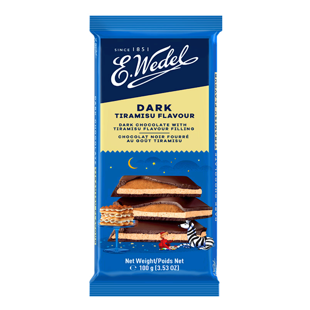 Шоколадный батончик «Темный шоколад с тирамису» – 100 г (3,53 унции)